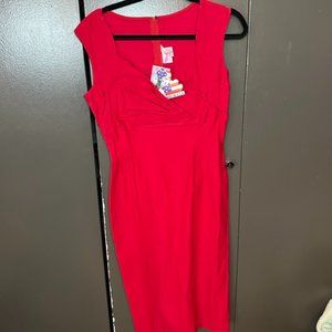 PINUP GIRL RED WIGGLE DRESS NWT Size 16